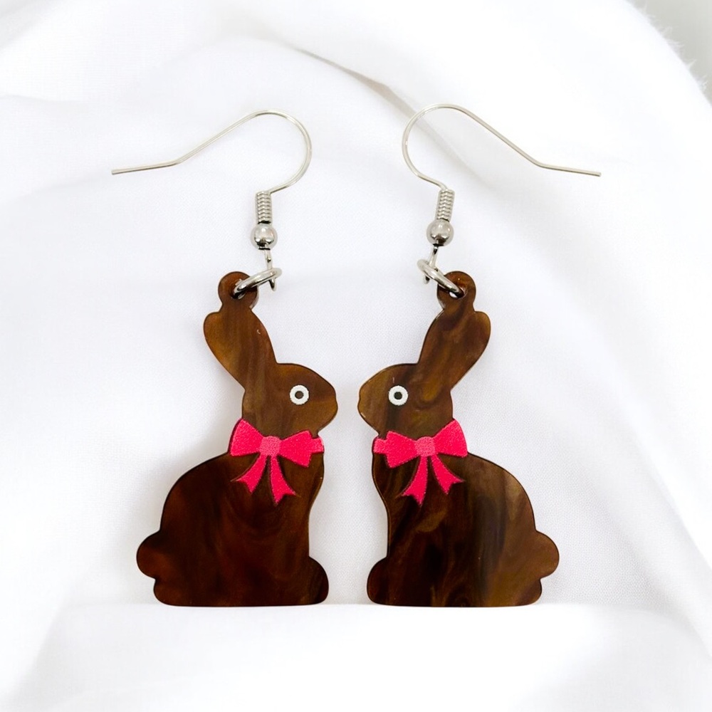 Chocolate Bunny Earrings